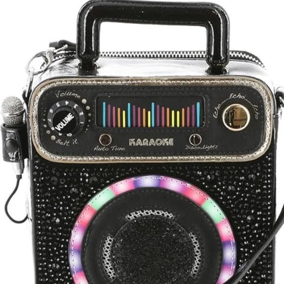 Betsey Johnson Karaoke Duet Handbag - Mini Microphone & Built-in Speaker Music - Picture 9 of 11